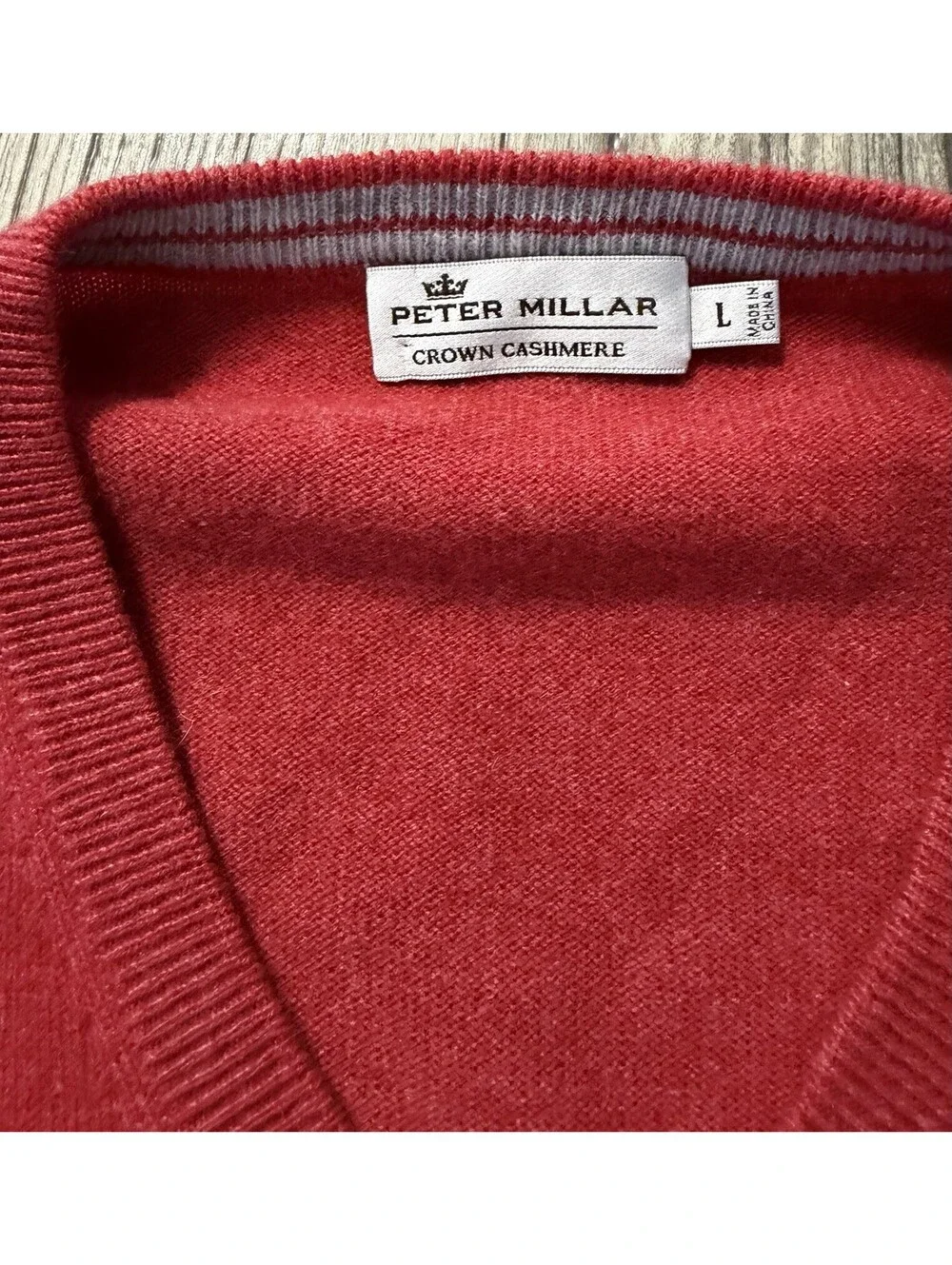 Peter Millar men's V-neck cashmere sweater Sz L